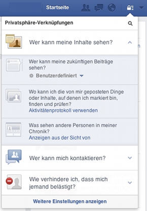 Privatsphäreeinstellungen Facebook