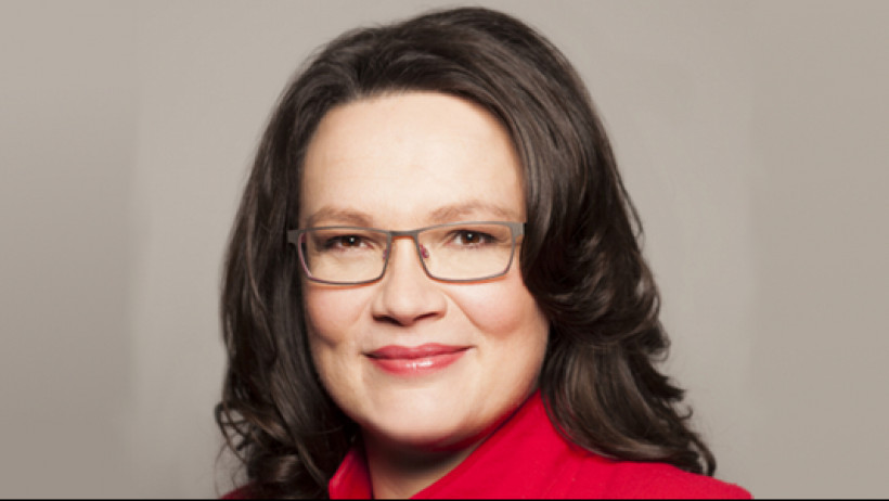 Andrea Nahles Bundesarbeitsministerin Betriebsrente Andrea Nahles Bundesarbeitsministerin Betriebsrente