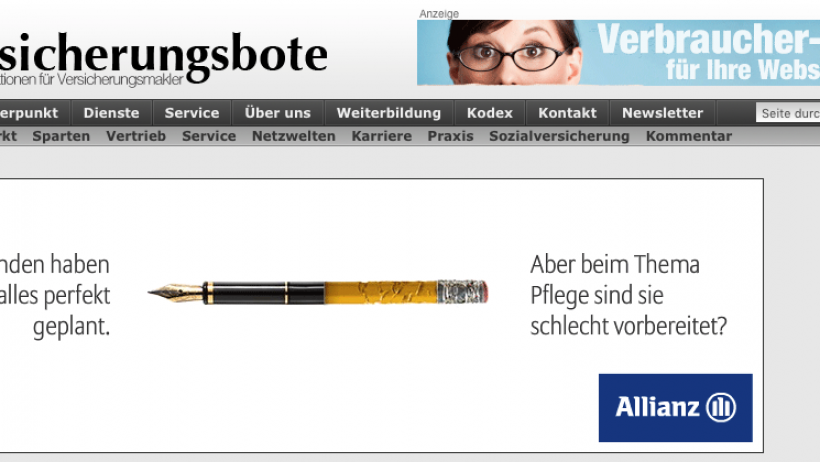 Versicherungsbote als geprüfter Werbeträger Versicherungsbote als geprüfter Werbeträger