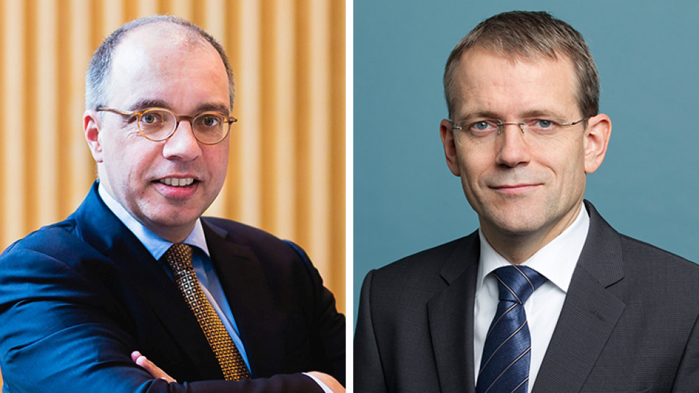 Stühlerücken bei der Allianz Leben: Volker Priebe (links im Bild) leitet ab 2017 das Ressort "Privatkunden und Produkte". Alf Neumann erhält das neue Ressort "International und Digitalisierung".