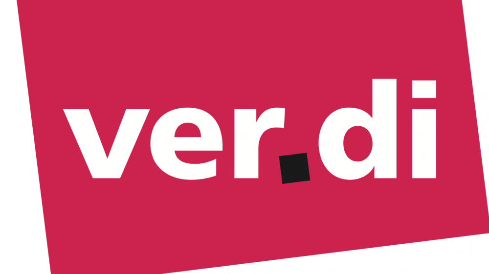 Logo der Dienstleistungsgewerkschaft ver.di. Die Arbeitnehmervertreter haben den Innendienst der Versicherer zum Streik aufgerufen.