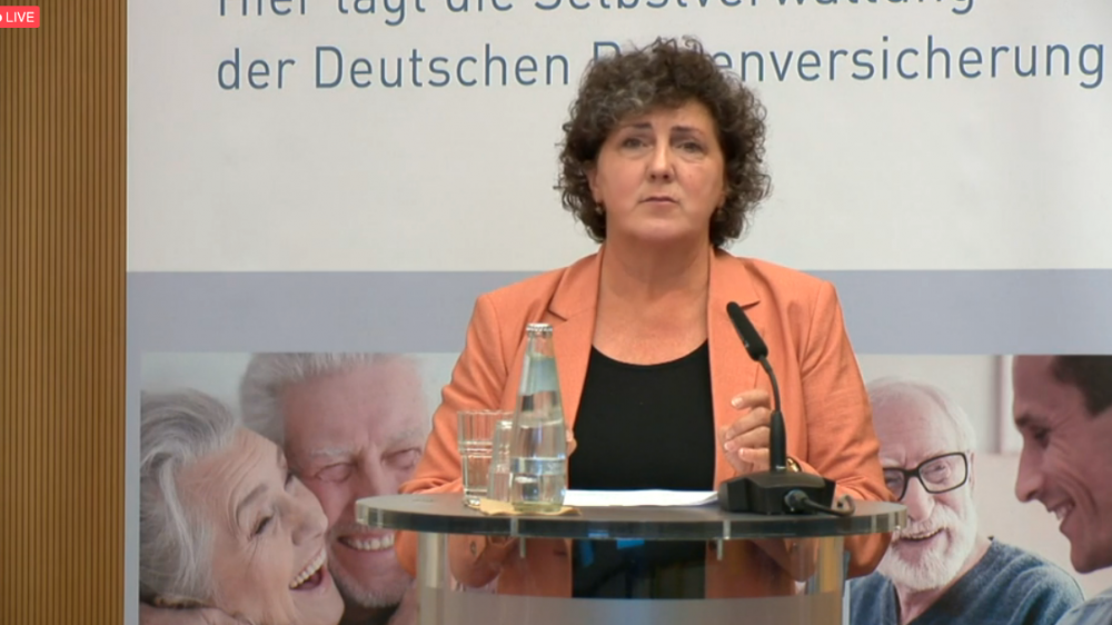 Anja Piel, Vorsitzende des Bundesvorstandes der Deutschen Rentenversicherung Bund, hält zusätzliche Bundesmittel bis 2025 nicht für erforderlich.