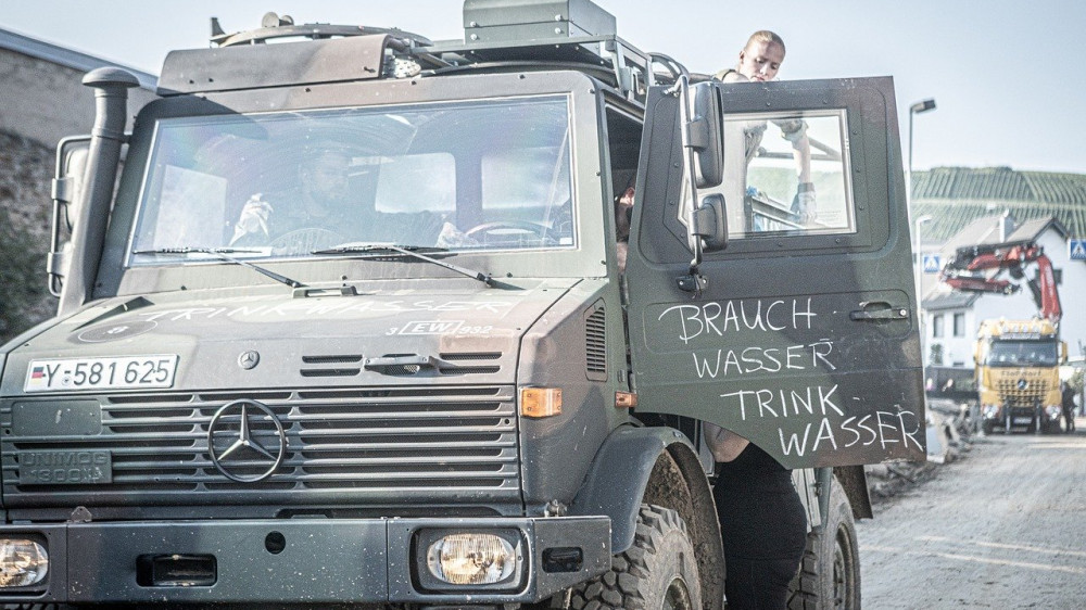 Katastrophenhelfer bei Ahrweiler.