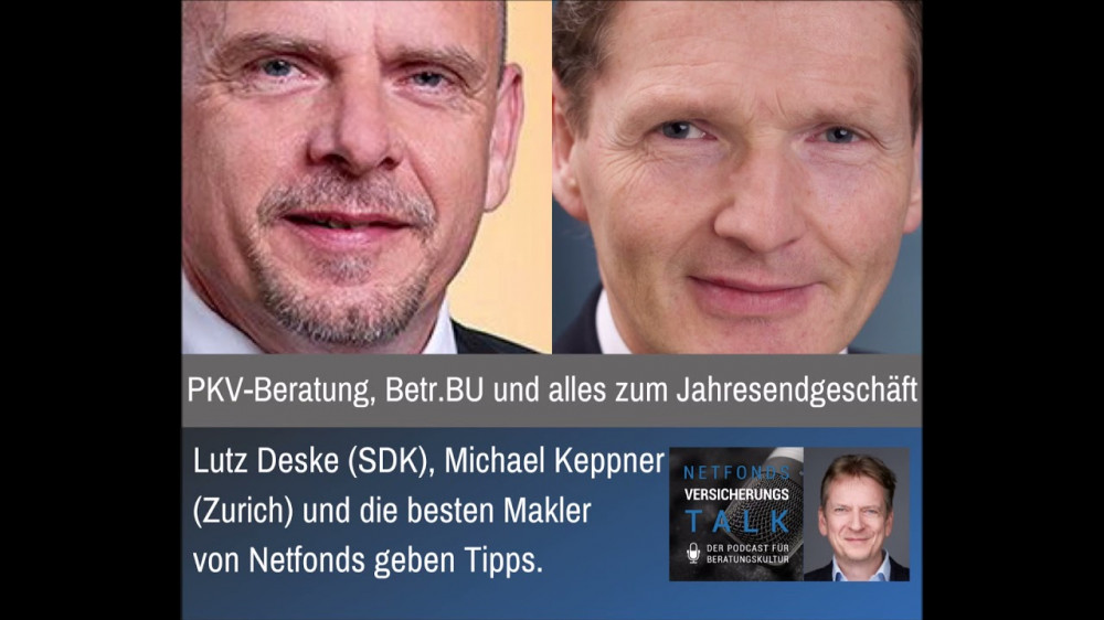 Das letzte Quartal bricht an und wir haben fünf der besten Netfonds-Makler nach ihrem Geschäftsjahr 2021, nach ihrem Erfolgsrezept und ihren Ideen für das letzte Quartal befragt. Außerdem gibt Lutz Deske (Süddeutsche KV) Tipps für das Beratungsgespräch zur Krankenvollversicherung und Michael
