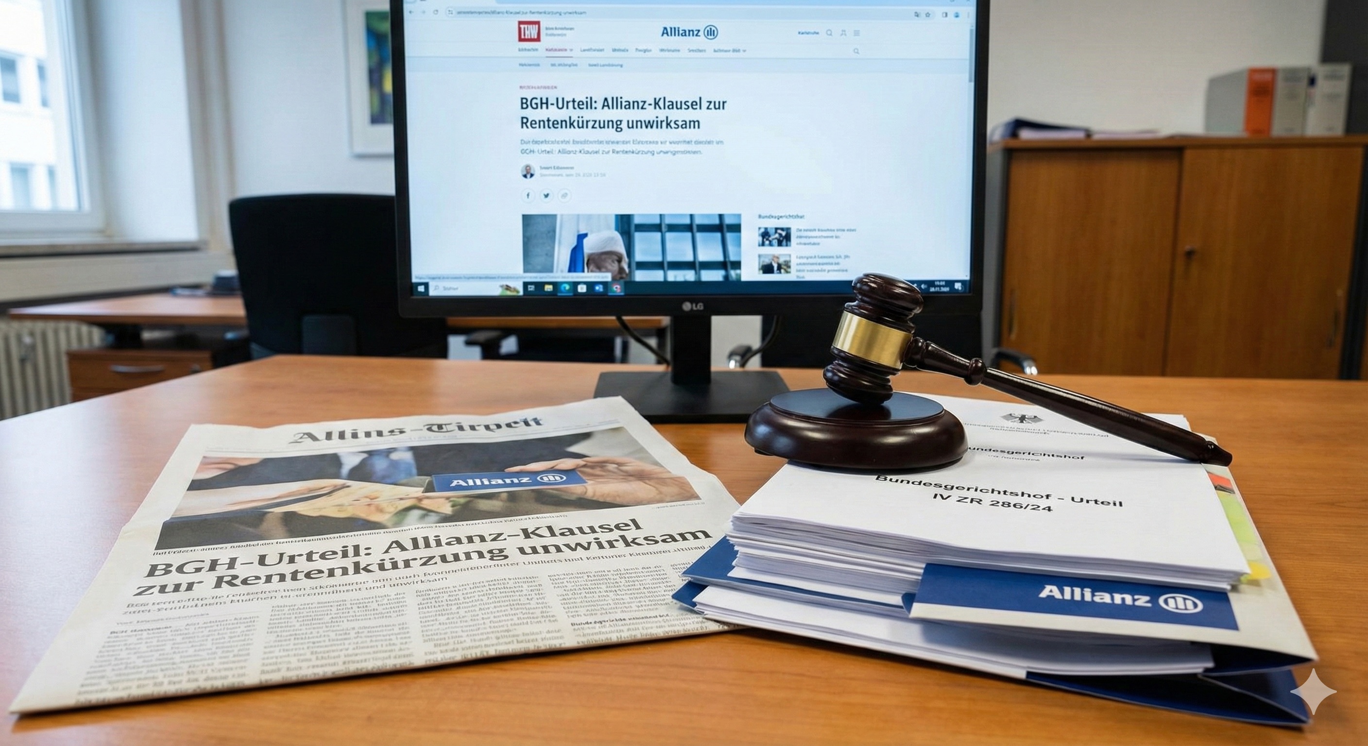 BGH: Allianz-Klausel zur einseitigen Rentenkürzung unwirksam