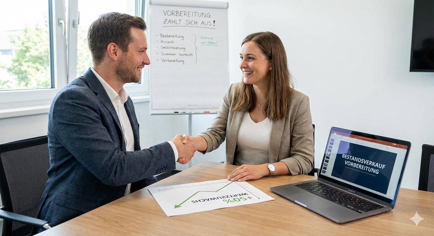 Rechtzeitige Vorbereitung des Bestandsverkaufs mit bis zu 50 Prozent Wertzuwachs