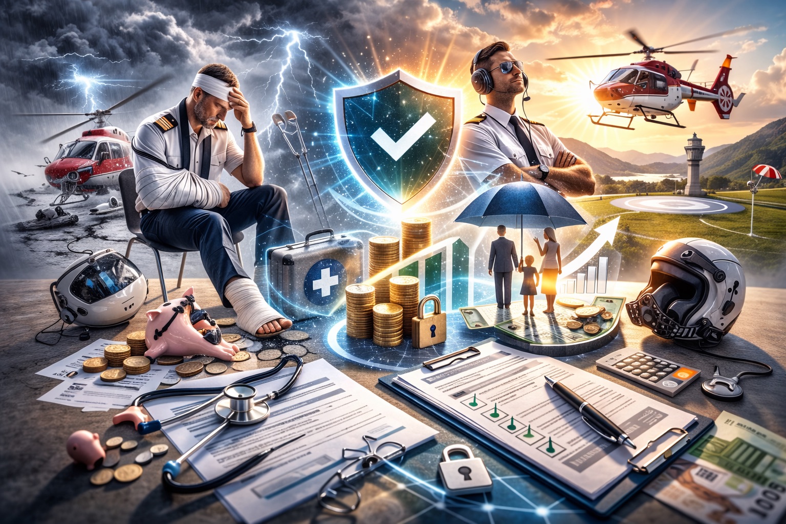 Fluguntauglichkeitsversicherung: Absicherung der Arbeitskraft für Helikopter- und Hubschrauberpiloten