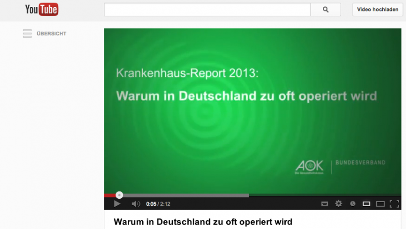 AOK Krankenhausreport 2013 AOK Krankenhausreport 2013