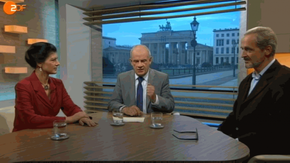 Florian Homm und Sahra Wagenknecht zusammen bei Peter Hahn im ZDF, kurz vor seiner Verhaftung
